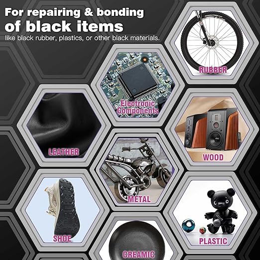 30g Black Rubber Adhesive for Tire Repair, Edge Bonding, DIY Crafts - Quick-Dry, High-Strength Patch Glue for Durable RC Tire and Super Rubber Bonding