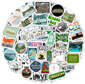 BulbaCraft Oregon Stickers and Decals for Water Bottles & Laptop, Scrapbook - Oregon Gifts and Souvenirs Laptop Decals, Gifts for Women & Men