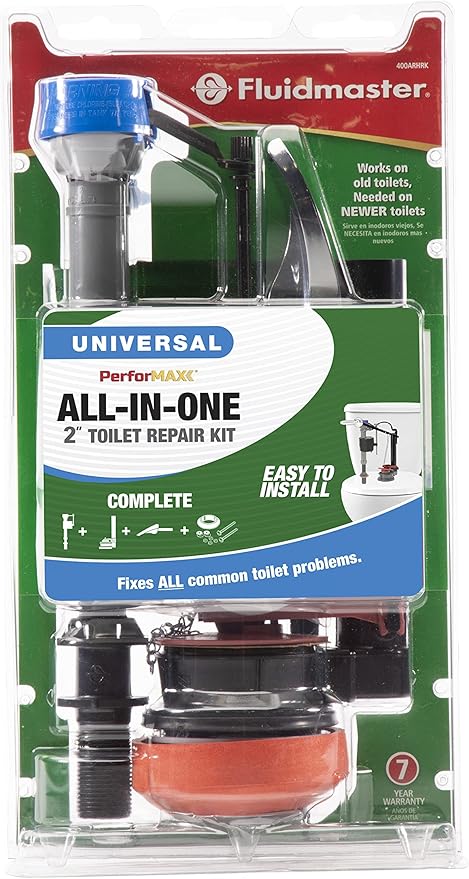 Fluidmaster PerforMAX 3 in & 2 in Toilet Repair Kits with Fill Valves, Flush Valves, Flappers & Gaskets