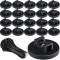Yookeer 120 Pieces Magnetic Zip Tie Mount Multipurpose Cable Holder Magnets Magnetic Wire Management Bases with Heavy Duty Zip, Mount Nylon Cable Ties in Total (43 mm)