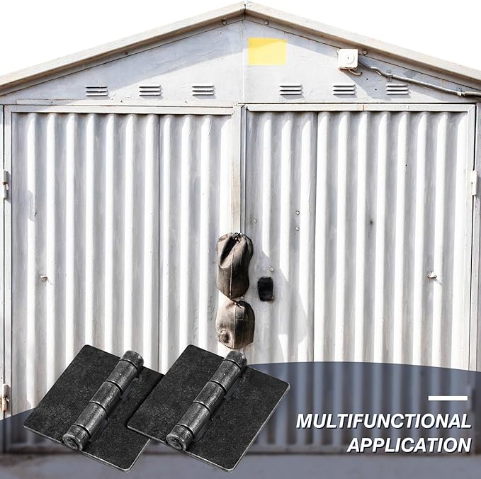 Therwen 2 Pcs Weld Hinges Heavy Duty Steel Butt Hinge Corrosion and Rust Resistant Long Lasting Trailer Gate Hinge for Heavy Gates Doors (4 Inches)