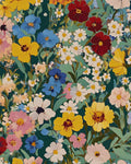 BOKEBEVE Floral Wallpaper Peel and Stick Boho Green Yellow 17.5 x 393.5In | Extra Long Removable Renter Friendly Vintage Watercolor Wall Paper for Bedroom Bathroom Living Room Feature Accent Wall