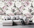Cliouar-Vintage Purple Pink Rose Bedroom Living Room Decor Wallpaper Mural Bedroom Living Room Decor 158" x 110"(Not Peel and Stick)