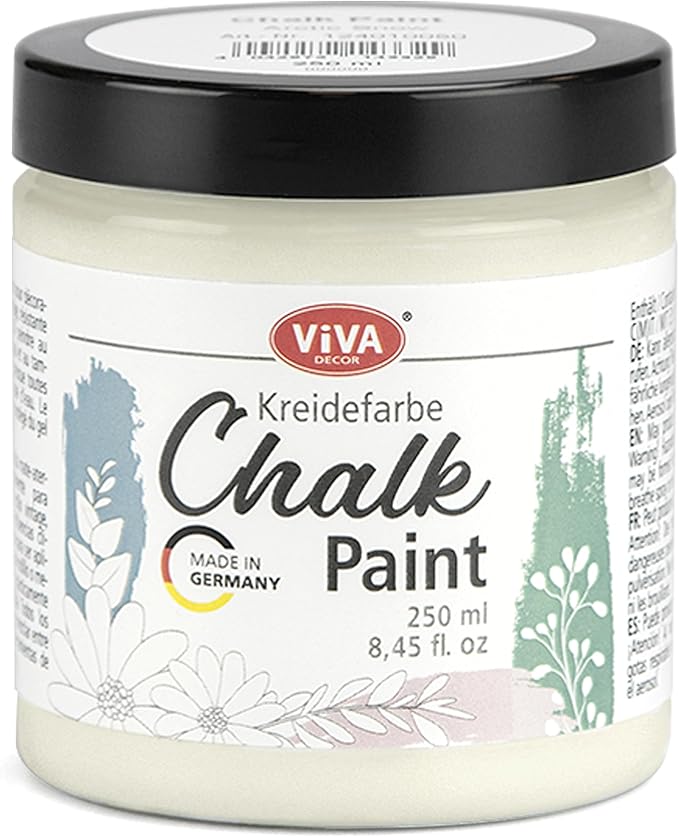 Viva Decor Chalk Paint (White Chocolate) 8.45oz - Featuring a Chalky & Matte Finish, this paint is perfect for crafting Shabby Chic & Vintage looks on wood furniture and decor pieces