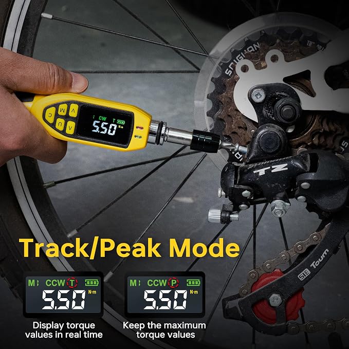 46-Pc Digital Torque Screwdriver, 3.5-70.8 in-lb, ±1% Precision Electronic Torque Screwdriver Set with Buzzer & LED, 1/4" Inch Pound Torque Driver with S2 Bits for Bike Repair & Scope Mounting