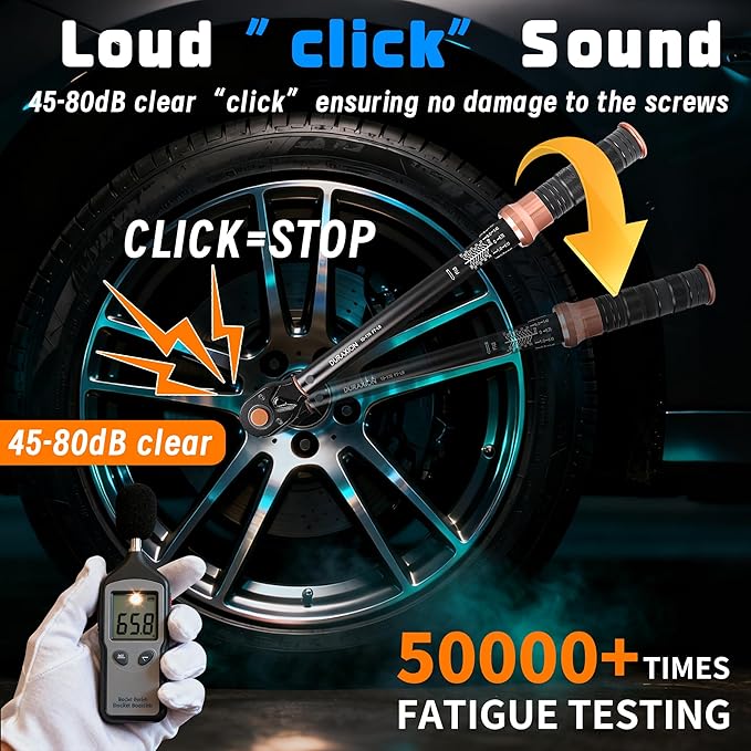 Torque Wrench 1/2-Inch Drive Dual Range Scales 10-170 Ft-Lb/13.56-230.5Nm | ±3% Precision, 72 tooth Dual-direction Torque Wrenches for Moto, Car, Truck Maintenance