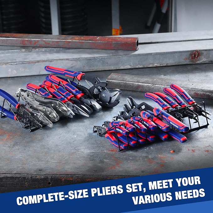 WORKPRO Pliers Set, 20-Piece Pliers Set with 2-pack Organizer Rack | Channel Locks Plier and Vise Grip Plier Assortment