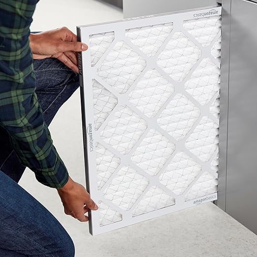 Amazon Basics 20x25x1 Air Filter 6-Pack, MERV 11 AC Furnace Filters, Dust, Pet, Allergy Control, Electrostatic, Removes Lint (Actual Size: 19.75" x 24.75" x 0.75")