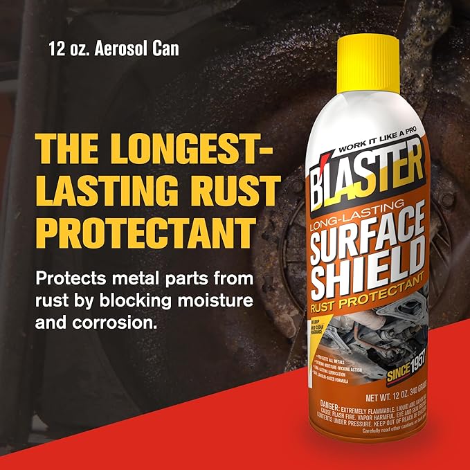 B’Laster Surface Shield Rust Prevention Spray – Lanolin Undercoating Spray for Vehicles, Up to 2-Year Corrosion Protection, Rust Inhibitor & Anti Corrosion Spray for Metal (2 Pack)