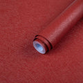 Dark Red Peel and Stick Self Adhesive Wallpaper Embossed Silk Contact Paper | 15.7" X 118" Removable Waterproof Bathroom Countertop Contact Paper Kitchen Vinyl Wrap for Cabinet Wall Cover