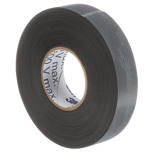 3M Temflex Rubber Splicing Tape 2155, 3/4 in x 22 ft, Black, General Purpose Self-Fusing Electrical Insulating Tape, 1 Roll (Pack of 3)