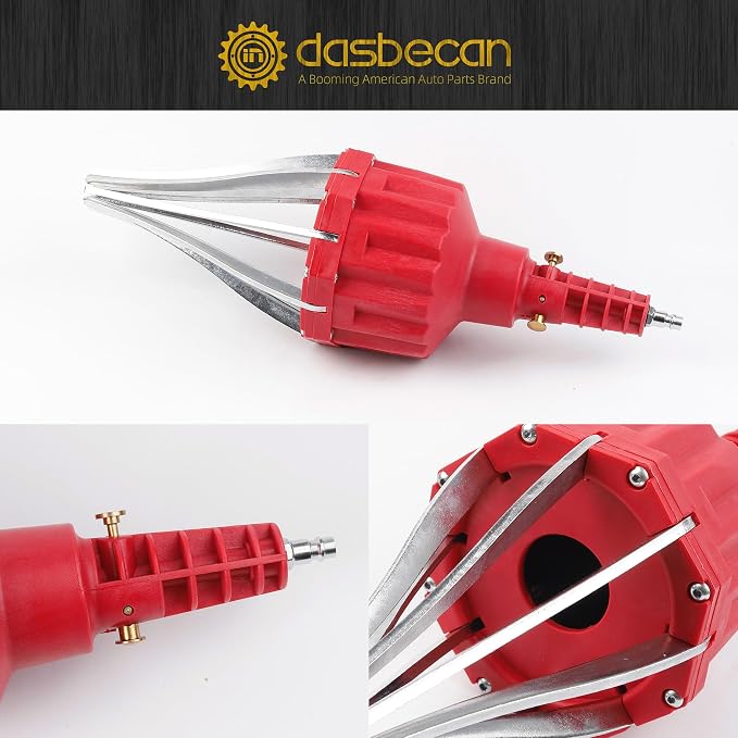Dasbecan Upgraded Pneumatic CV Boot Expander Tool, CV Boot Installation Kit | Universal CV Boot Spreader for BMW UTV ATV, Basic Kit Includes 1 Boot and 2 Clamps, 4 1/4" NPT Air Hose Nipple