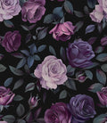 Vintage Dark Purple Rose Floral Peel and Stick Wallpaper 17.5"x393" | Self Adhesive/Removable/Waterproof/Thick Vinyl Contact Paper for Bathroom Bedroom Shelf Cabinet Drawer,Prepasted,Easy Peel