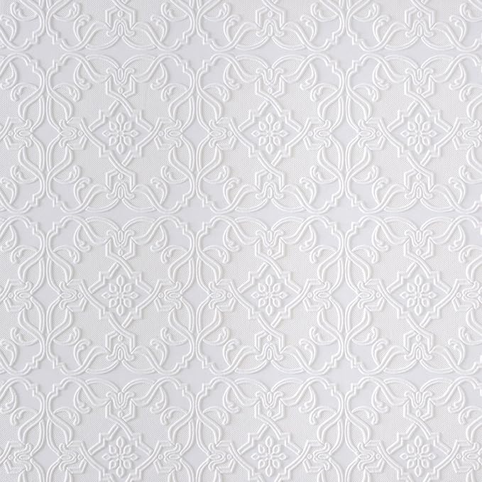 Brewster Home Fashions Maxwell White Paintable Textured Vinyl Wallpaper, Unpasted, Washable, Strippable, 21 in x 33 ft