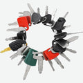 21 Heavy Construction Equipment Key Set fits Cat, JD, Case, Komatsu, Hyster, Kubota, JCB, Bobcat, Daewoo, JLG, Toyota & More, Master Ignition Key for Workers and Opeartors