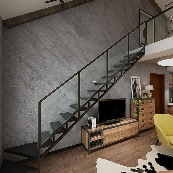 3yecao 16"×1181" Large Size Thick Grey Concrete Wallpaper Peel and Stick 3D Waterproof Gray Concrete Contact Paper Vinyl Matte Textured Cement Wall Stickers for Bedroom Bathroom Office Room Walls