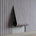 YU LI 3DH Peel and Stick PVC Slat Wall Panel 118"x15.75" Self-Adhesive Thick Faux Grey Wood Grain Wallpaper Panel 3D Soundproof Wall Panels for Walls & Ceilings