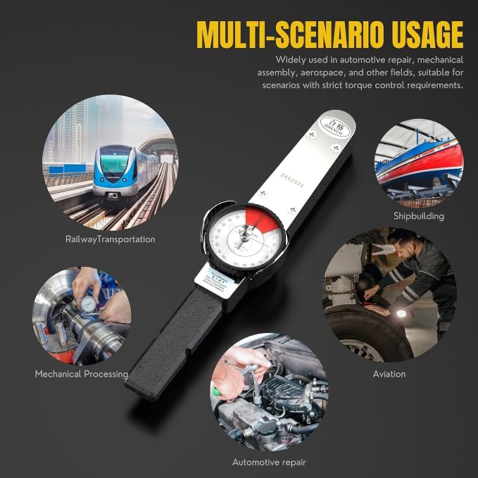 1/2 inch Torque Wrench, 0-100 N.m TLB Dial Torque Wrench, Precision Torque Wrench, Accuracy ±3%, Division 1N.m