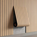 YU LI 3DH Peel and Stick PVC Slat Wall Panel 118"x15.75" Self-Adhesive Thick Faux Oak Wood Grain Wallpaper Panel 3D Soundproof Wall Panels for Walls & Ceilings