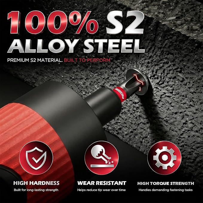 Torque Screwdriver 10-70 in-lb, 45-Piece 1/4" Drive Set with 24 S2 Steel Bits, 20 CR-V Magnetic SAE and Metric Nut Drivers, Storage Case, Inch Pound Torque Wrench for Automotive, Bike and DIY Repair