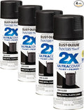 Rust-Oleum 334097 Painter's Touch 2X Ultra Cover Spray Paint, 12 oz, Semi-Gloss Black (Pack of 4)