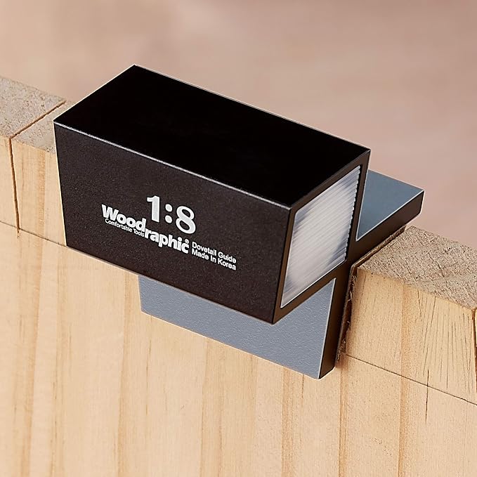 Dovetail Saw Guide Set – 1:8 & 45°/90° Magnetic Layout Tool for Joinery in Hardwood and Framing – CNC Aluminum Precision Marker for Woodworking Projects