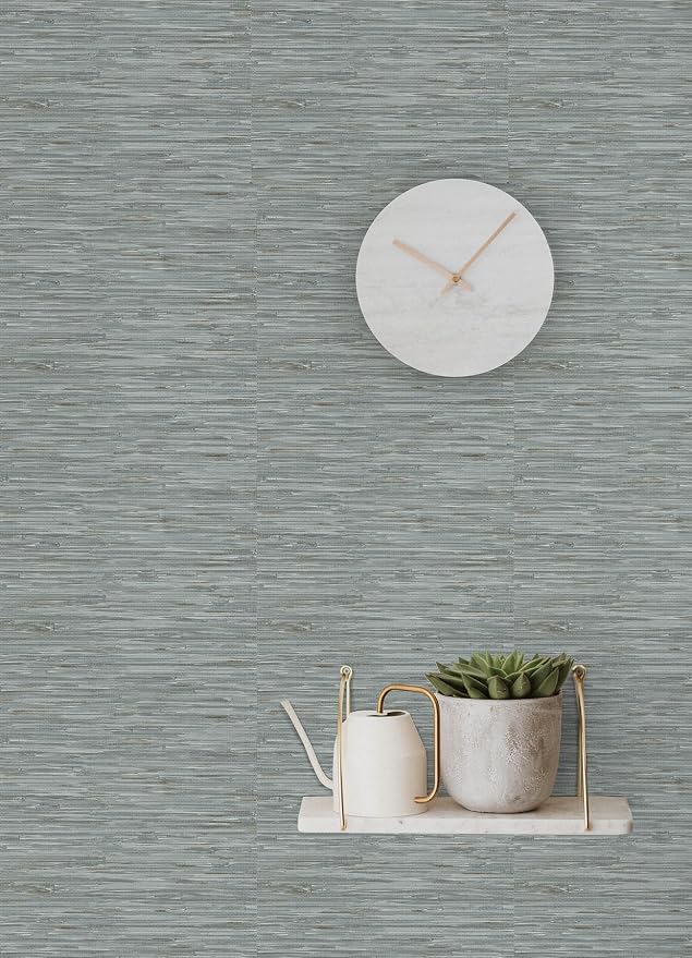 NuWallpaper Multicolor Grassweave Peel and Stick Wallpaper, Multicolor Grassweave Removable Contact Paper for Walls, Self Adhesive Wall Covering for Bedroom Living Room Accent Wall