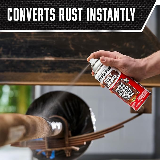 Rust-Oleum 248658-6PK Stops Rust Reformer Spray Paint, 10.25 oz, Black, 6 Pack