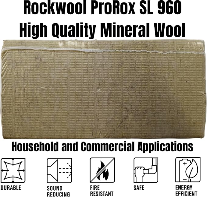 10 pk 24" x 24" x 1" Rockwool ProRox Mineral Wool, Replaces Owens Corning Thermafiber, BMW122-10PK