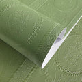 Green 3D Embossed Textured Peel Stick Wallpaper 17.3"x400" | Removable Renter Friendly Contact Paper, Waterproof Self Adhesive Wallpaper for Bedroom, Bathroom, Decor,48 sq.