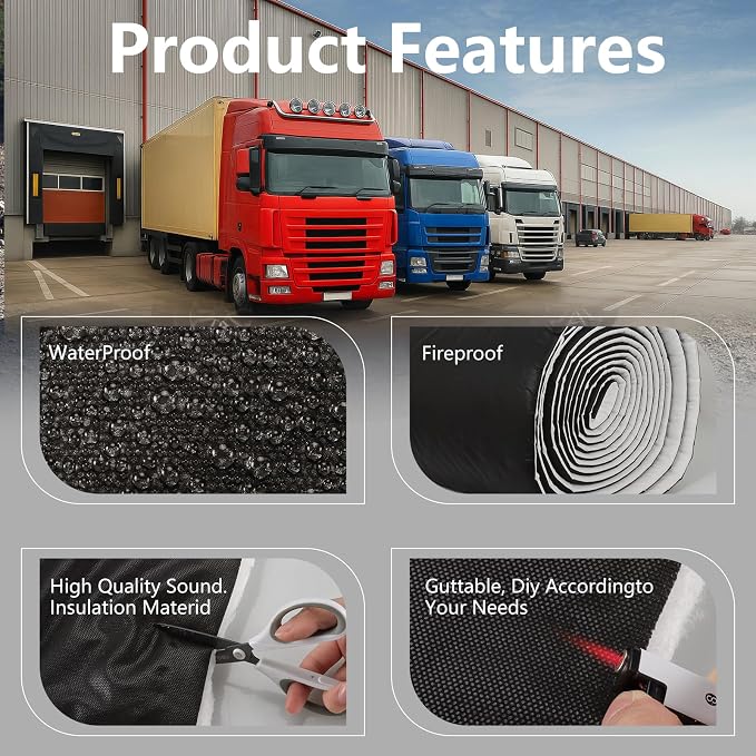 80 SQFT Automotive Camper Van Insulation, Water-Resistant Thermal & Sound Barrier, RV Camper Insulation 29" x 393" (2.4ft x 32.8ft) for Van Conversions, RVs, Trucks
