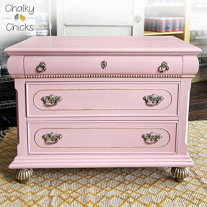 Chalky Chicks 4 Fl Oz Matte Sweet 16 (Pink) Chalk Paint for Furniture Without Sanding - No Prep Furniture Paint No Sanding All in One for Crafts, Wood, Cabinet, Walls, Metal, Dresser, Farmhouse