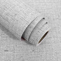 Gray Grasscloth Peel and Stick Wallpaper Textured 15.7in x 196.8in | Faux Linen Wallpaper Peel and Stick Vintage Grasscloth Contact Paper Self Adhesive Removable Contact Paper for Bedroom Vinyl