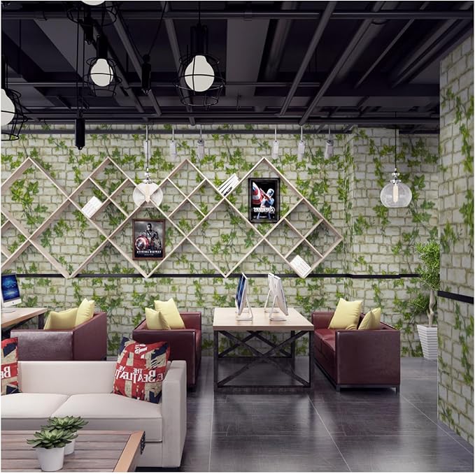 Brick Wallpaper Peel and Stick 3D Brick Stone Self Adhesive Removable Contact Paper Backsplash for Bathroom Garage Living Room Contact Paper Removable for Decorative Vinyl 15.7"x196"