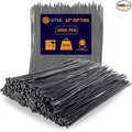 GTSE 12 Inch Black Zip Ties, 1,000 Bulk Pack, 50lb Strength, UV Resistant Long Nylon Cable Ties, Self-Locking 12" Tie Wraps