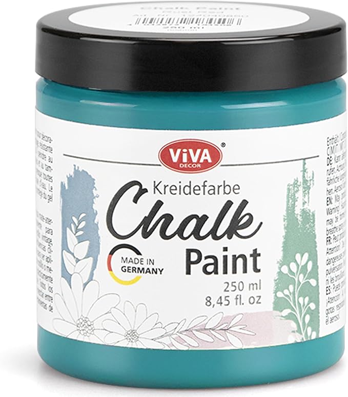 Viva Decor Chalk Paint (Sea Soul) 8.45oz - Featuring a Chalky & Matte Finish, this paint is perfect for crafting Shabby Chic & Vintage looks on wood furniture and decor pieces