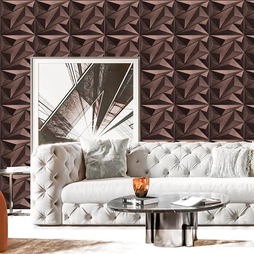 Antique Copper 33 Pack 3D Wall Panels for Interior Decor, PVC Textured Wall Panels 12''x12'' Cover 32.Sq.Ft.Antique Copper | PVC Accent Wall Panels for Interior Wall Decor, Living Room Lobby Bedroom Hotel Office