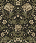 NextWall Honeysuckle Trail Floral Vintage Peel and Stick Wallpaper (Brown & Sage)