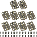 PATIKIL Small Butt Hinges 3/4 Inch, 10 Pack Mini Jewelry Box Hinge with Screw for Jewelry Wooden Boxes Cabinet Drawer Doors Gate, Brown