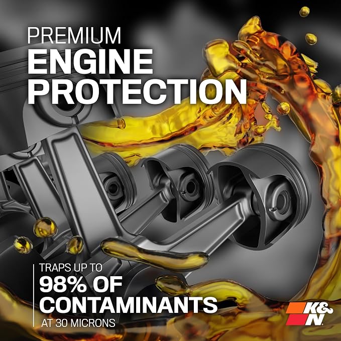 K&N Premium Oil Filter: 20,000 Mile Engine Protection with Wrench Off Nut: Compatible with Select 1972-1994 PORSCHE (911, 930, 911 Carrera), HP-4004