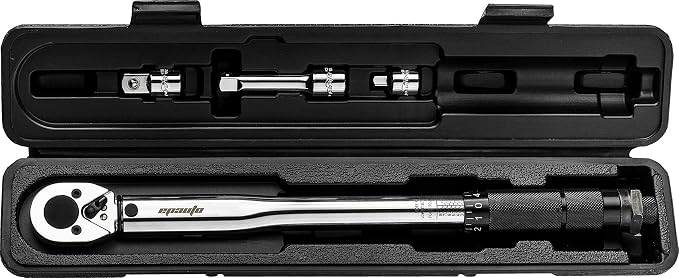 EPAuto 3/8-Inch Drive Click Torque Wrench 10-80 Ft-lb./ 13.6-108.5 Nm | 3/8-Inch Drive Click Torque Wrench 10-80 ft-lb. / 13.6-108.5 Nm 1.5" Wx1 Dx14.5 H