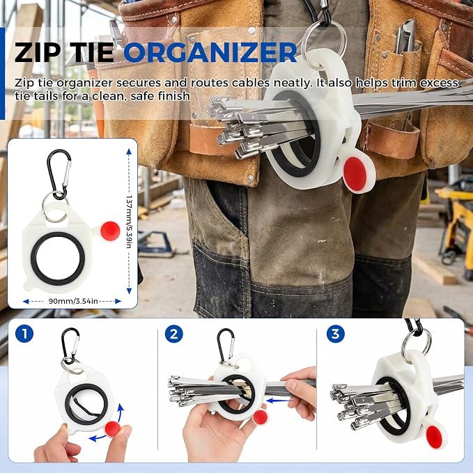 DISEN Stainless Steel Cable Tie Gun Kit