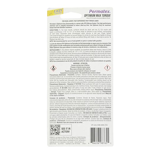 Permatex 27036 Optimum Grey Gasket Maker 3 oz