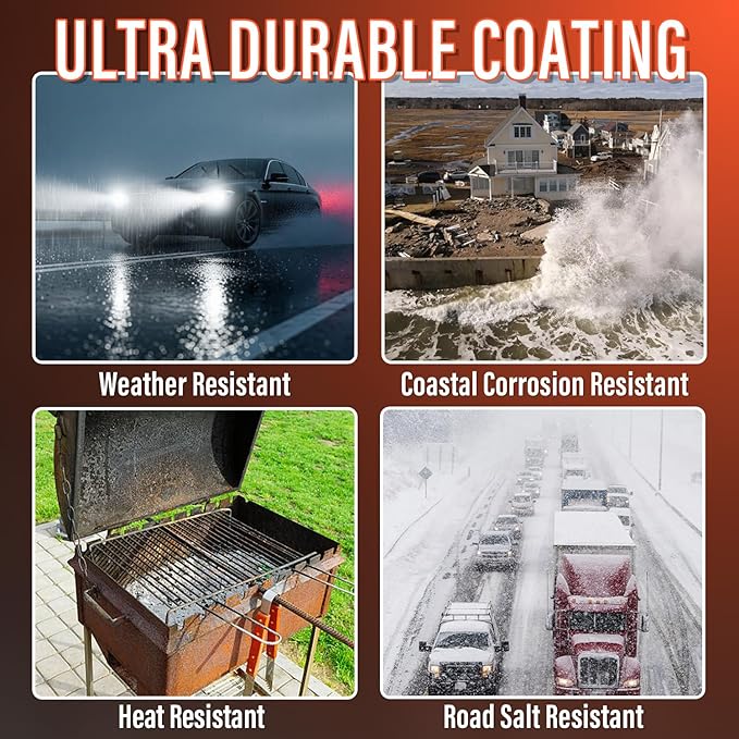 2 in 1 Rust Converter Paint & Metal Primer (Black), 35 oz Anti Rust Paint, Ultra Heat-Stable Car Rust Encapsulator Paint for Automotive, Truck Frame, Trailer, Chassis, Mort, Long-Lasting Rust Inhibitor & Frame Rust Paint with Protection, Permanently St...