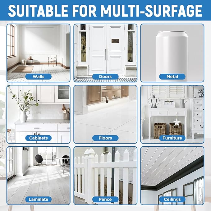 White Paint Multi Surface Semi-Gloss White Touch Up Paint Repair for Metal,Wall,Door,Cabinets,Wood,Furniture, Appliance,Metal, Acrylic Touch Up Paint Pen, Enamel 30ML
