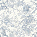 Ismoon Vintage Floral Wallpaper Peel and Stick Beige and Blue Contact Paper 17.3inx32.75ft Removable Self Adhesive Wall Paper for Bathroom Bedroom Cabinet Mural Wall Decor Vinyl Renter Friendly