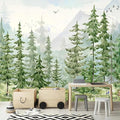 YQWDMX - Green Tropical Jungle Peel and Stick Wallpaper murals for Nursery ZY21 L
