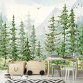 YQWDMX - Green Tropical Jungle Peel and Stick Wallpaper murals for Nursery ZY21 S