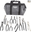 Blackout XP 10 Piece Pliers Set Tools with Zippered Carry Bag | Needle Nose, Wire Cutters, Slip Joint, and Locking Jaw Plier Mechanic Tools Set