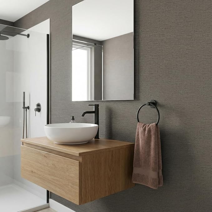 WADILE Grasscloth Peel and Stick Wallpaper 15.7in x 78.7in, Textured Contact Paper for Cabinets, Faux Linen Wall Paper Pull and Stick, Fabric Vinyl Wallpaper Self Adhesive Brown Gray | Textured contact paper, Faux linen, Vinyl material, Cabinets, Self ...
